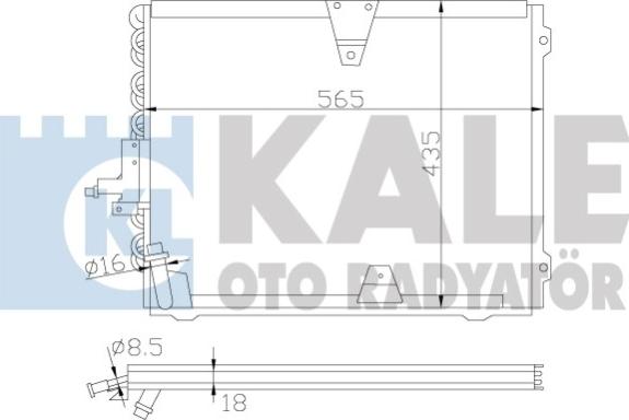 KALE OTO RADYATÖR 392700 - Конденсатор, кондиціонер autocars.com.ua