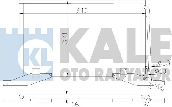 KALE OTO RADYATÖR 392800 - Конденсатор, кондиціонер autocars.com.ua