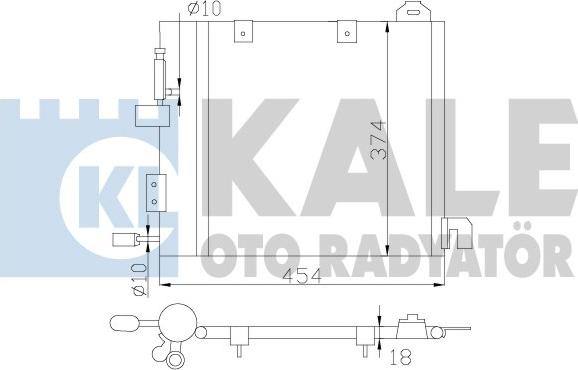 KALE OTO RADYATÖR 393800 - Конденсатор, кондиціонер autocars.com.ua