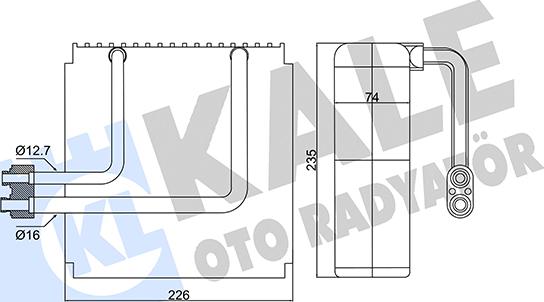 KALE OTO RADYATÖR 416935 - Випарник, кондиціонер autocars.com.ua