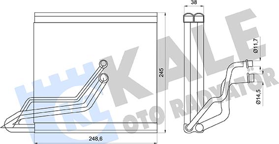 KALE OTO RADYATÖR 416960 - Випарник, кондиціонер autocars.com.ua