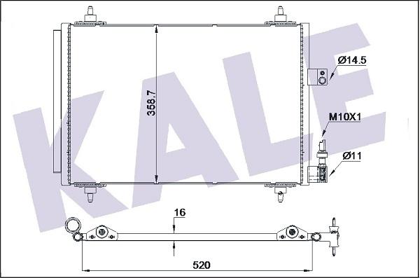 KALE OTO RADYATÖR 429500 - Конденсатор, кондиціонер autocars.com.ua