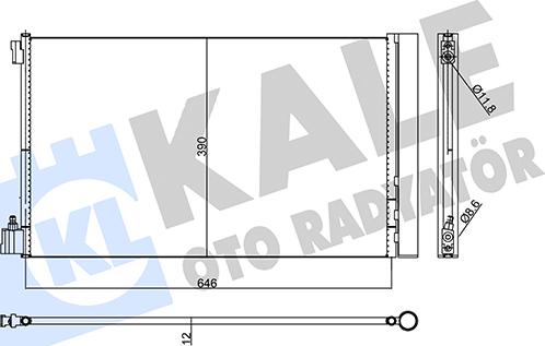 KALE OTO RADYATÖR 473299 - Конденсатор, кондиціонер autocars.com.ua