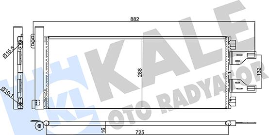 KALE OTO RADYATÖR 483300 - Конденсатор, кондиціонер autocars.com.ua