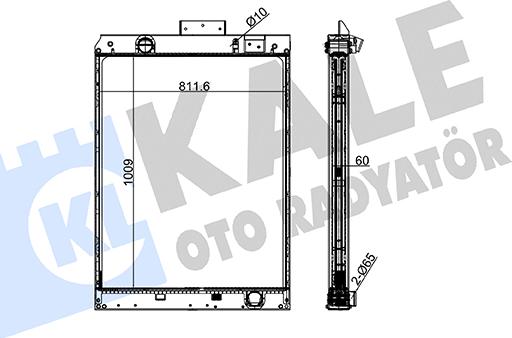 KALE OTO RADYATÖR 504000 - Радіатор, охолодження двигуна autocars.com.ua