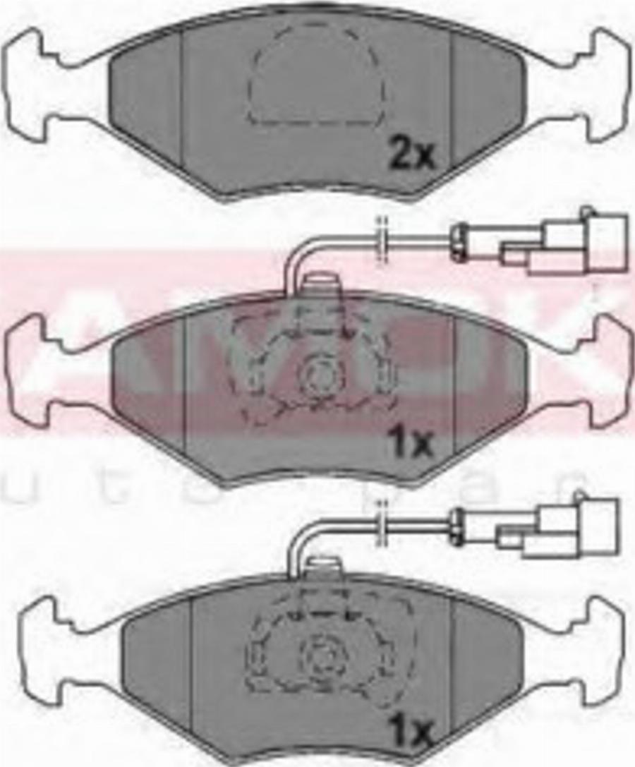 Kamoka 1011824 - Тормозные колодки, дисковые, комплект autodnr.net