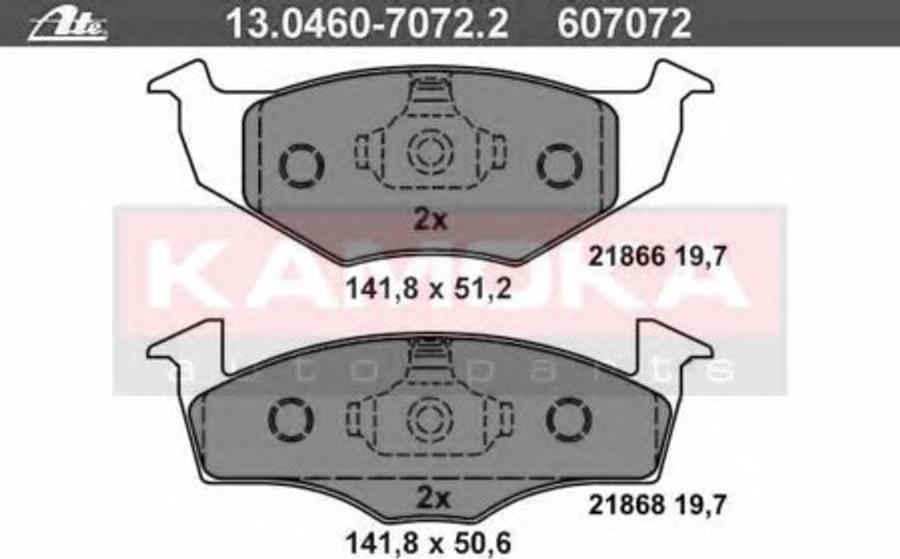 Kamoka 1012108 - Тормозные колодки, дисковые, комплект avtokuzovplus.com.ua