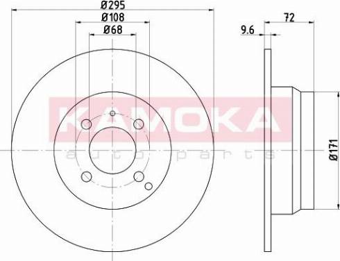 Kamoka 1031021 - Тормозной диск avtokuzovplus.com.ua