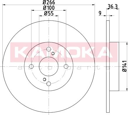 Kamoka 103152 - Тормозной диск avtokuzovplus.com.ua