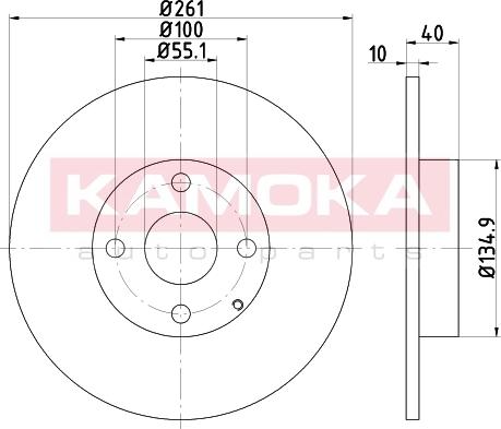 Kamoka 103157 - Тормозной диск autodnr.net