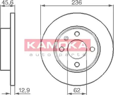 Kamoka 1031750 - Гальмівний диск autocars.com.ua