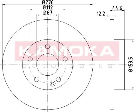 Kamoka 103189 - Тормозной диск avtokuzovplus.com.ua