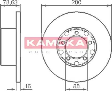 Kamoka 103190 - Тормозной диск avtokuzovplus.com.ua