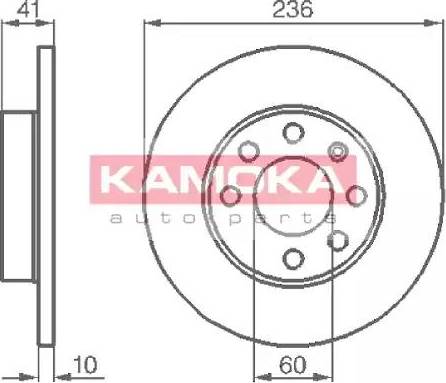 Kamoka 103208 - Тормозной диск avtokuzovplus.com.ua