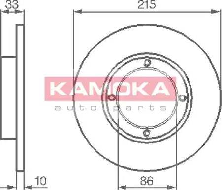 Kamoka 1032196 - Гальмівний диск autocars.com.ua