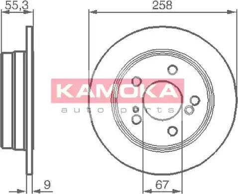 Kamoka 103244 - Тормозной диск autodnr.net