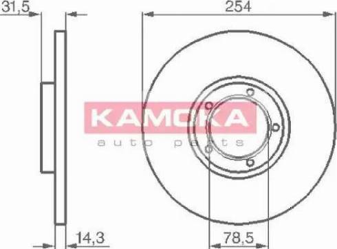 Kamoka 103276 - Гальмівний диск autocars.com.ua