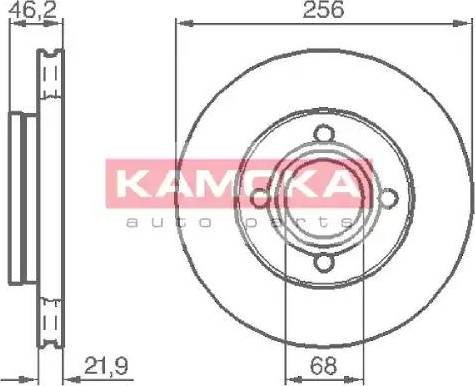 Kamoka 103386 - Тормозной диск avtokuzovplus.com.ua