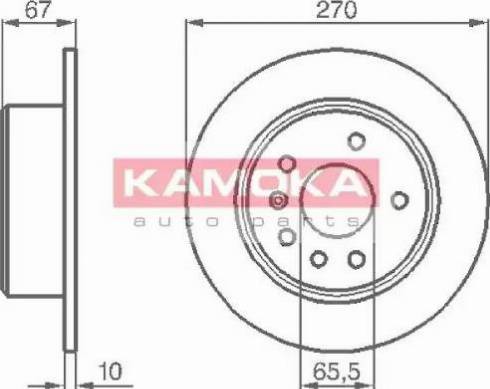 Kamoka 103478 - Гальмівний диск autocars.com.ua