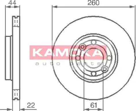 Kamoka 1038534 - Тормозной диск autodnr.net