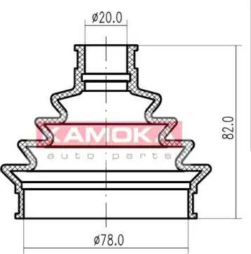 Kamoka 1146238 - Пыльник, приводной вал autodnr.net