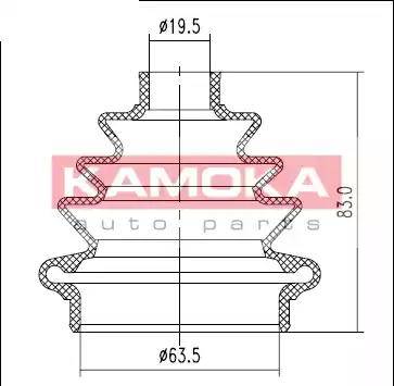 Kamoka 1146258 - Пильник, приводний вал autocars.com.ua