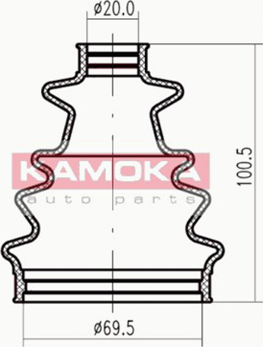 Kamoka 1146348 - Пильник, приводний вал autocars.com.ua