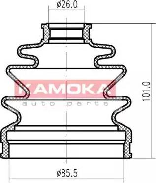 Kamoka 1146956 - Пыльник, приводной вал autodnr.net