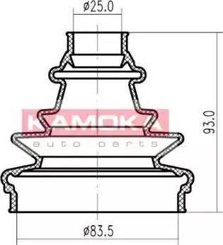 Kamoka 1147036 - Пыльник, приводной вал autodnr.net