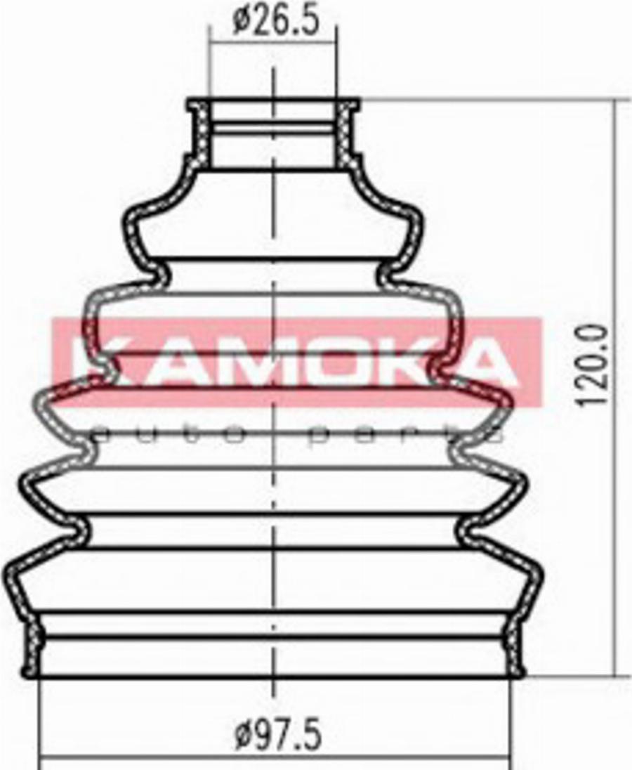 Kamoka 1147088 - Пыльник, приводной вал avtokuzovplus.com.ua