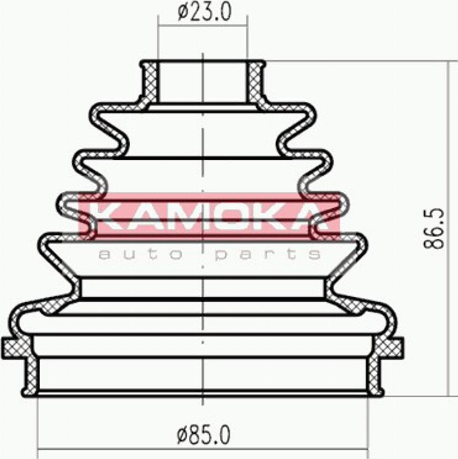 Kamoka 1147094 - Пильник, приводний вал autocars.com.ua