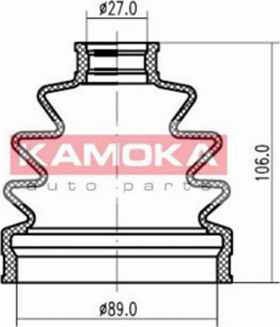 Kamoka 1147128 - Пыльник, приводной вал avtokuzovplus.com.ua