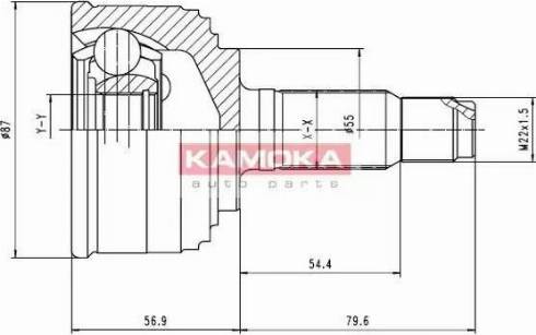 Kamoka 6000 - Шарнірний комплект, ШРУС, приводний вал autocars.com.ua