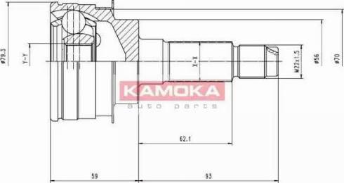 Kamoka 6478 - Шарнирный комплект, ШРУС, приводной вал autodnr.net