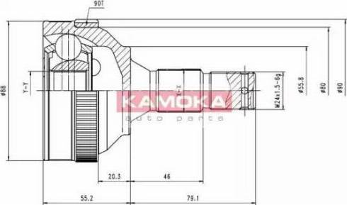 Kamoka 6480 - Шарнірний комплект, ШРУС, приводний вал autocars.com.ua