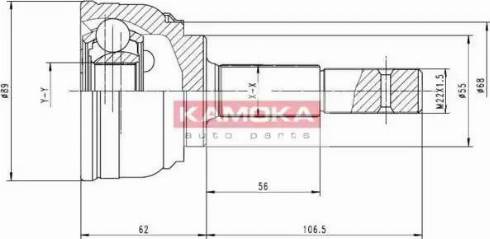 Kamoka 6540 - Шарнірний комплект, ШРУС, приводний вал autocars.com.ua