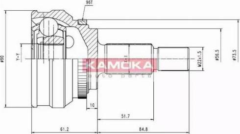 Kamoka 6566 - Шарнірний комплект, ШРУС, приводний вал autocars.com.ua