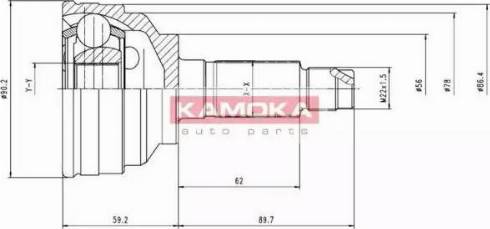 Kamoka 6642 - Шарнирный комплект, ШРУС, приводной вал avtokuzovplus.com.ua