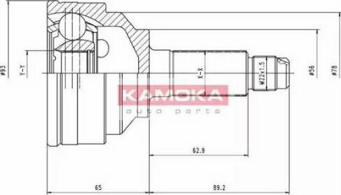 Kamoka 6644 - Шарнирный комплект, ШРУС, приводной вал autodnr.net