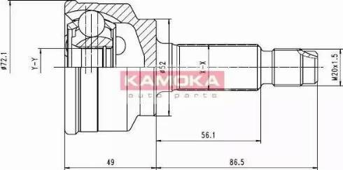 Kamoka 6709 - Шарнирный комплект, ШРУС, приводной вал autodnr.net