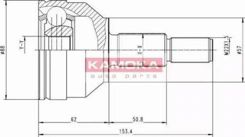 Kamoka 6716 - Шарнирный комплект, ШРУС, приводной вал avtokuzovplus.com.ua