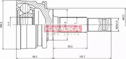 Kamoka 6754 - Шарнірний комплект, ШРУС, приводний вал autocars.com.ua