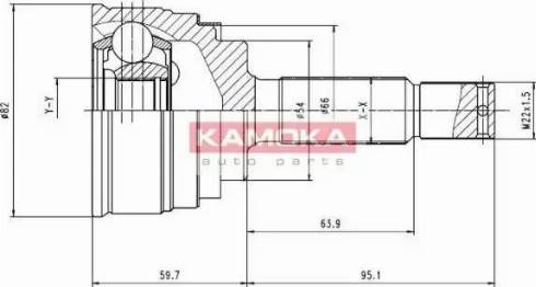 Kamoka 6832 - Шарнірний комплект, ШРУС, приводний вал autocars.com.ua