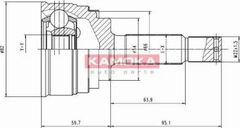 Kamoka 6832 - Шарнирный комплект, ШРУС, приводной вал autodnr.net