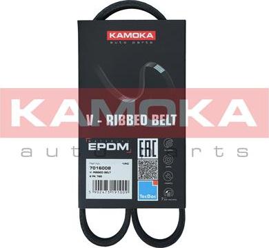 Kamoka 7016008 - Поликлиновой ремінь autocars.com.ua