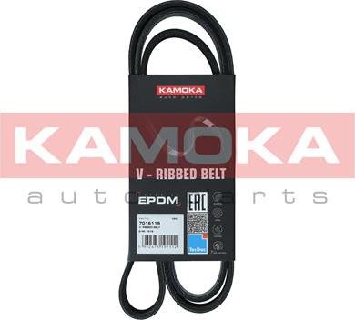 Kamoka 7016119 - Поликлиновой ремінь autocars.com.ua