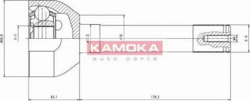 Kamoka 7026 - Шарнирный комплект, ШРУС, приводной вал avtokuzovplus.com.ua