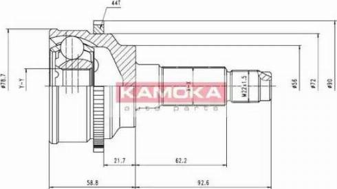 Kamoka 7044 - Шарнірний комплект, ШРУС, приводний вал autocars.com.ua