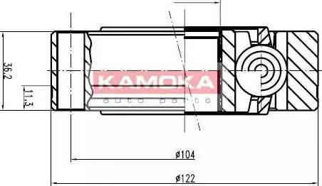 Kamoka 9003 - Шарнирный комплект, ШРУС, приводной вал autodnr.net