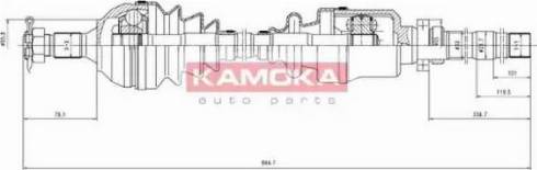 Kamoka CT1138925 - Приводний вал autocars.com.ua